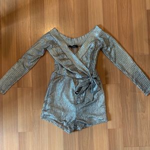Akira Metallic Romper